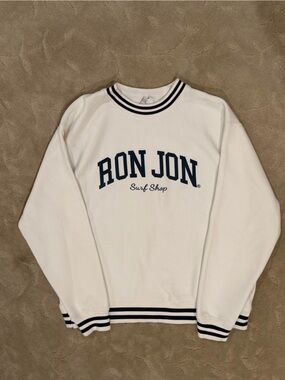 Ron Jon White Crewneck Sweater